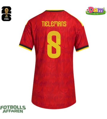 Belgien Youri Tielemans #8 Hemmatröja Kvinnor VM 2026 Kortärmad